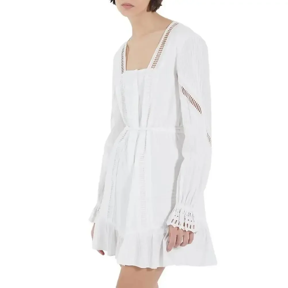 The Kooples Ladder Trim Cotton Lace Dress US Size Medium / FR 2 NWT $345 - Picture 3 of 10